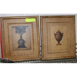 SET OF 2 WOODEN WALL PLAQUES
