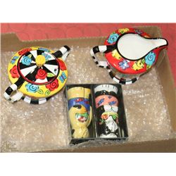 NEW CATZILLA CREAM, COVERED SUGAR & SALT & PEPPER