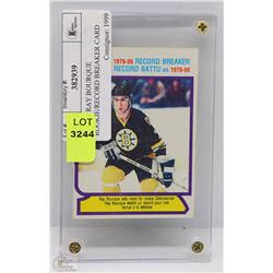 1979/80 RAY BOURQUE ROOKIE/RECORD BREAKER CARD