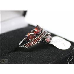 RED ON BLACK SZ 7 LADIES RING