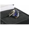 Image 1 : BLUE ON BLACK SZ 7 LADIES RING