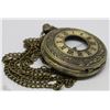 Image 1 : NEW ROMAN NUMERALS POCKET WATCH WITH CHAIN