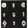 Image 1 : TRAY WITH ASSORTED STERLING SILVER RINGS