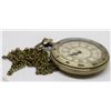 Image 1 : NEW ROMAN NUMERALS POCKET WATCH WITH CHAIN