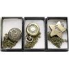Image 1 : LOT OF 3 NEW MINI POCKET WATCHES ALL INCL LUCKY