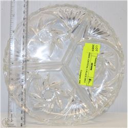 PINWHEEL CRYSTAL 3 PLACE DELI DISH