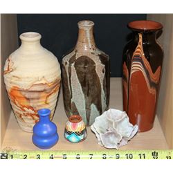 LOT OF DECORATIVE VASES AND MORE