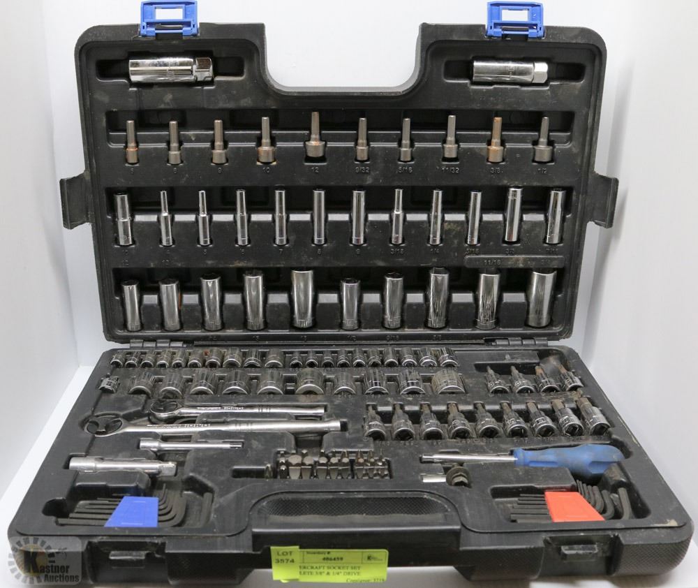 MASTERCRAFT SOCKET SET COMPLETE 3/8" & 1/4" DRIVE