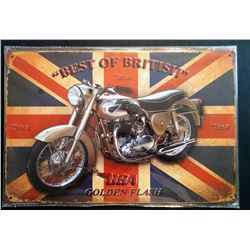 VINTAGE STYLE TIN BSA MOTORCYCLE PLATE