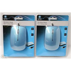 CASE OF 2 SLIM OPTICAL WIRED MICE