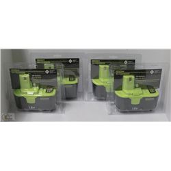 CASE OF 4 POWER IT 18V BATTERIES