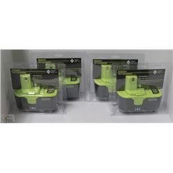 CASE OF 4 POWER IT 18V BATTERIES