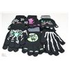 Image 1 : BAG OF 6 HALLOWEEN GLOW IN THE DARK GLOVES