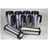 Image 1 : CASE OF 6 STAINLESS STEEL 16OZ TRAVEL MUGS