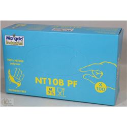 BOX OF 100PC NITRILE GLOVES SIZE MEDIUM