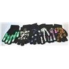 Image 1 : 6 PACK OF GLOW IN THE DARK HALLOWEEN GLOVES