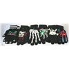 Image 1 : 6 PACK OF GLOW IN THE DARK HALLOWEEN GLOVES