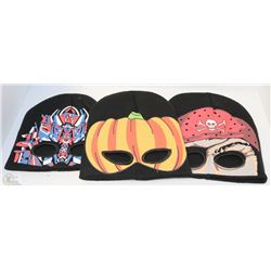 3 PACK OF GLOW IN THE DARK HALLOWEEN TOQUES