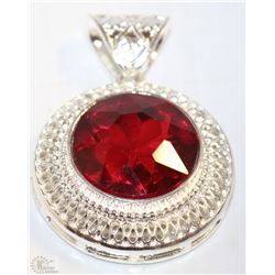 BIG SILVER PLATED PENDANT