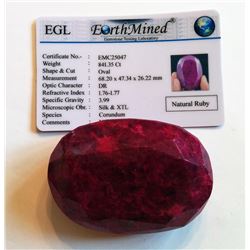 AFRICAN OVAL NATURAL BLOOD RED RUBY GEMSTONE