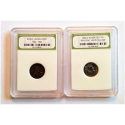 LOT OF 2 ENCAPSULATED US COINS