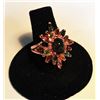 Image 1 : BLACK FIRE OPAL & MULTI COLORED TOURMALINE RING