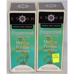 LOT OF 2 BOXES STASH PEPPERMINT CAFFEINE FREE