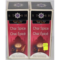 LOT OF 2 BOXES STASH CHAI SPICE BLACK TEA