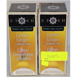 LOT OF 2 BOXES STASH LEMON GINGER HERBAL TEA