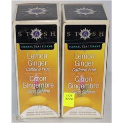 LOT OF 2 BOXES STASH LEMON GINGER HERBAL TEA