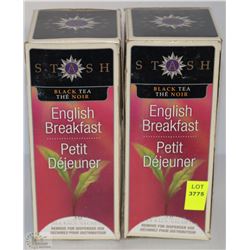 LOT OF 2 BOXES STASH ENGLISH BREAKFAST BLACK TEA