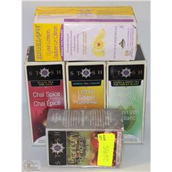 LOT OF 5 BOXES OF HERBAL & BLACK TEA