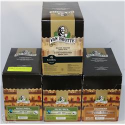 LOT OF 4 BOXES K-CUP PACKS VAN HOUTTE COFFEE