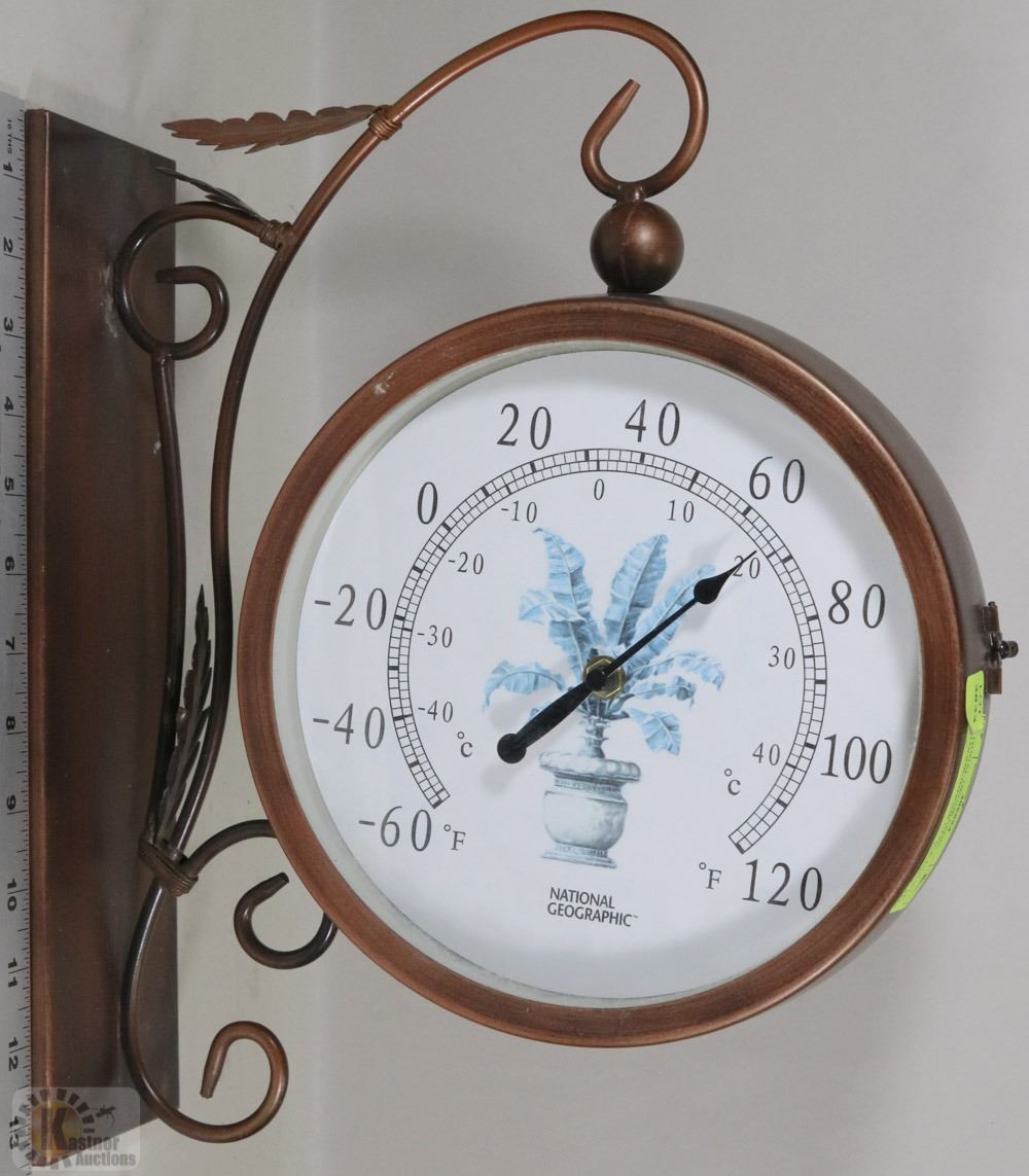 NATIONAL GEOGRAPHIC OUTDOOR/INDOOR CLOCK DOUBLE