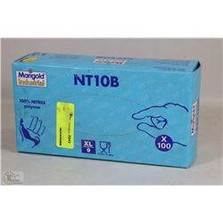 CASE OF 100PC. MARIGOLD NITRILE GLOVES SIZE:XL