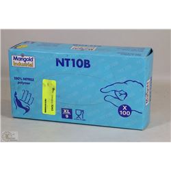 CASE OF 100PC. MARIGOLD NITRILE GLOVES SIZE:XL