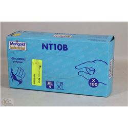 CASE OF 100PC. MARIGOLD NITRILE GLOVES SIZE:XL
