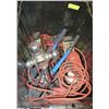 Image 1 : BIN OF ASSORTED ITEMS INCLUDING TRAILER HITCH