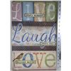 Image 1 : LIVE LAUGH LOVE SHOWHOME CANVAS ART PICTURE