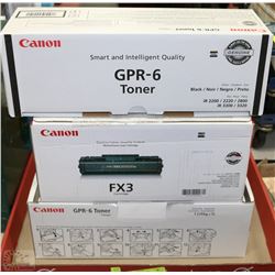 LOT OF 3 NEW CANON TONERS FOR PRINTER INCL.