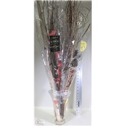 HAND BLOWEN GLASS VASE WITH 4 ASST SECOND NATURE A