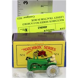 MATCHBOX SERIES NO.4 A MOKO LESNEY TRACTOR IN BOX