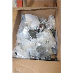 BOX OF CHROME SHOWER HEADS APPROX 25