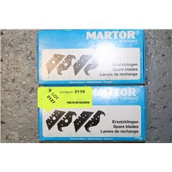 2 PACKS OF 100 MARTOR SPARE RAZOR BLADES-ON CHOICE