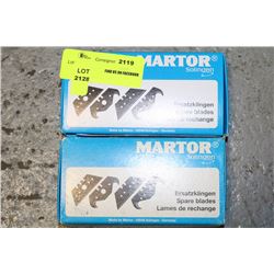 2 PACKS OF 100 MARTOR SPARE RAZOR BLADES-ON CHOICE