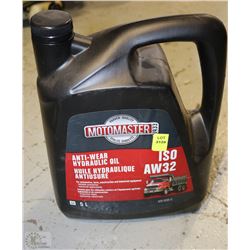 5L JUG OF MOTOMASTER HYDRAULIC OIL AW32