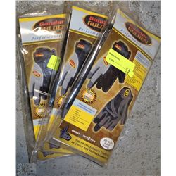3 PACKS OF SIZE XL GANDER GOLDEN  CARPENTRY GLOVES