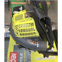RYOBI 2 CYCLE GAS PACK BACK BLOWER AS IS ON CHOICE
