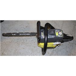 RYOBI 14" GAS CHAINSAW  AS IS  ON CHOICE