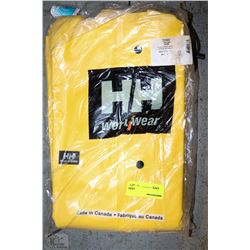 HELLY HANSEN YELLOW HOODED JACKET SIZE 3XL